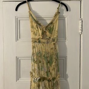 Yellow & Green Floral ASOS Wedding Guest Dress